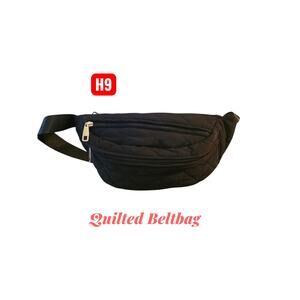 H9   * Quilted Black Beltbag or crossbody